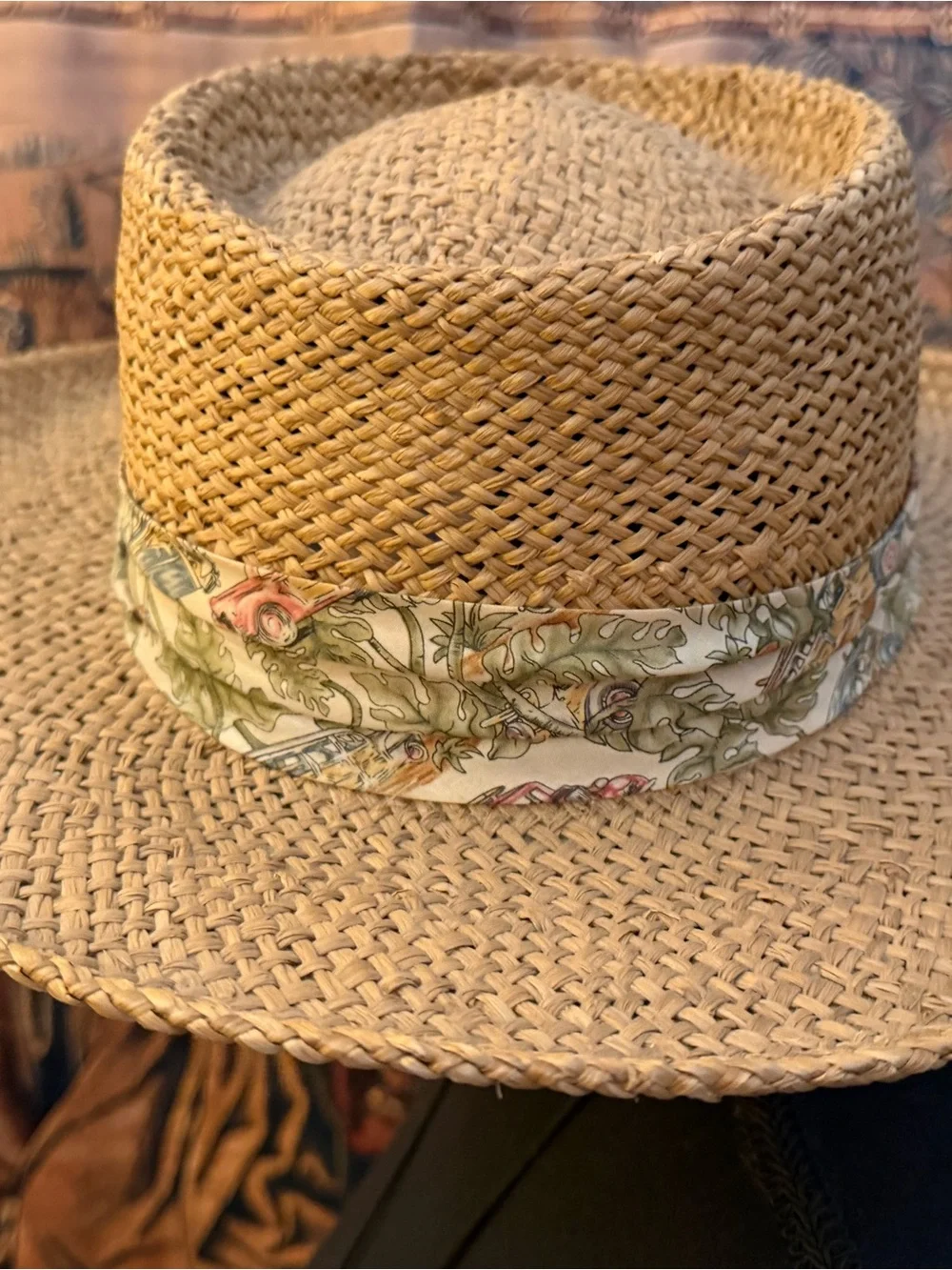 Head Head Head Natural Straw Summer Club Hat